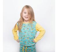 Luca and Rosa Busy Bees Girls Jersey Pyjamas - 6-7 years - Blue