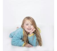 Luca and Rosa Busy Bees Light Aqua Fleece Dressing Gown - 1-2 years, Aqua