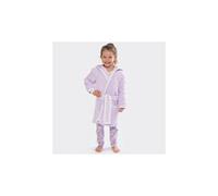 Luca and Rosa Dizzy Daisy Girls Dressing Gown And Interlock Pyjamas Luxury Gift Set Lilac - 5-6 years, Lilac