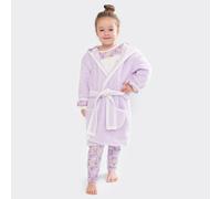 Luca and Rosa Dizzy Daisy Print Girls Lilac Dressing Gown - 5-6 Years - Lilac