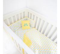 Luca and Rosa Little Ducks Baby Cot Bedding Set - One Size - Yellow