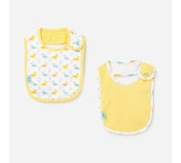 Luca and Rosa Little Ducks Pack of 2 Baby Bibs - One size - Yellow