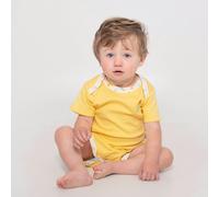 Luca and Rosa Little Ducks Pack of 2 Baby Vests - 6-9 Months - Yellow