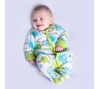 Luca and Rosa Little Elephant Print Boys Sleepsuit - 18-24 Months - Green
