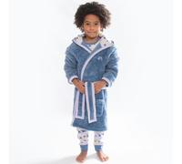Luca and Rosa Shining Stars Print Dressing Gown Navy - 1-2 Years - Navy