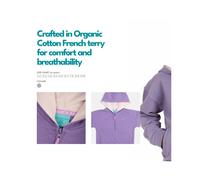 Luca and Rosa Zip Up Organic Cotton Hoodie - 1-2 years, Lilac