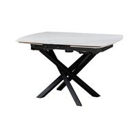 Luca Ceramic Pearla Grey Dining Table Gloss Finish Rest Relax Grey One Size