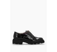 LUCA GROSSI Black Patent Brogue Trouser Shoes Size: 39, Colour: Black