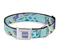Luca Isola Del Mar Alberto Dog Collar Sea Monster Design 40 to 58 cm Width 3.8 cm