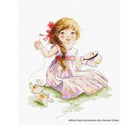 Luca-S B1107 Cross-Stitch Sticker Set, Cotton, Multicoloured, 19x23cm