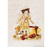 Luca-S B1131 Chocolate Fairy Cross Stitch Kit - Cotton, Multicoloured, 18.5 x 22.5 cm