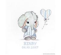 Luca-S B1134 Baby Boy Cross Stitch Kit Cotton, Multicoloured, 14x16.5 cm