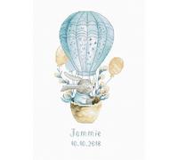 Luca-S B1150 Rabbit in a Flying Balloon - Cross Stitch Kit