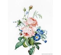 Luca-S B2351 Bouquet with Roses Cross Stitch Kit Cotton Multi-Coloured 19x28cm