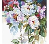 Luca-S B2400 White Roses - Cross Stitch Kit