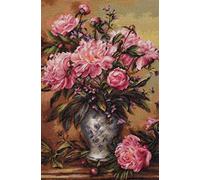 Luca-S B543 Peonies Vase - Cross Stitch Kit