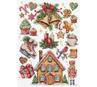 Luca-S counted cross stitch kit "Christmas Composition", 25x35cm, DIY
