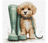 Luca-S counted cross stitch kit "For a Walk", 21x20cm, DIY