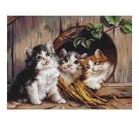 Luca-S counted Cross Stitch kit "Friendly Shelter", 28,5x35,5cm, DIY