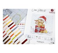 Luca-S counted cross stitch kit "Holiday Gifts", 23x22cm, DIY