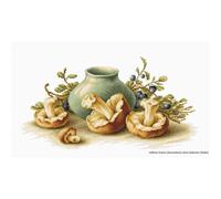 Luca-S Still Life with Mushrooms Counted Cross Stitch Kit, Pack of 1