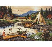 Luca-S Counted DIY Cross Stitch Kit for Adults, Gold Cr 2409, Embroidery & Needlecraft Kit