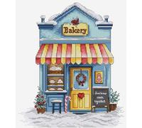 Luca-S Cross Stitch Kit Bakery B1430, Counted Cross Stitch Kit for Adults, Needlecraft and Embroidery Kit
