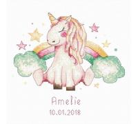 Luca-S Cross Stitch Kit, Cotton, Multicoloured, 15x14,5cm