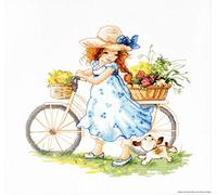 Luca-S Cross Stitch Kit, Cotton, Multicoloured, 22 x 20 cm