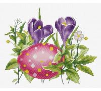 Luca-S Cross Stitch Kit Easter Egg, B1405, Counted Cross Stitch Kit for Adults, Needlecraft and Embroidery Kit