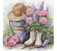 Luca-S Cross Stitch Kit Garden Decor, B7036, Counted Cross Stitch Kit for Adults, Needlecraft and Embroidery Kit