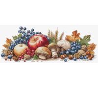 Luca-S Cross Stitch Kit Gold - Autumn Harvest, BU5071, Counted Cross Stitch Kit for Adults, Needlecraft and Embroidery Kit