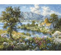 Luca-S Cross Stitch Kit Gold - Enchanted Cottage B615