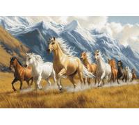 Luca-S Cross Stitch Kit Gold - Free Spirit, B704, Counted Cross Stitch Kit for Adults, Needlecraft and Embroidery Kit