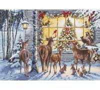 Luca-S Cross Stitch Kit Gold - Nosy Neighbours, BU5086, Counted Cross Stitch Kit for Adults, Needlecraft and Embroidery Kit