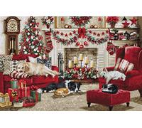 Luca-S Cross Stitch Kit Gold - Pets Interior, BU5013, Needlecraft Kit