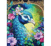 Luca-S Cross Stitch Kit Gold - Proud Cerulean, BU5035, Counted Cross Stitch Kit for Adults, Needlecraft and Embroidery Kit