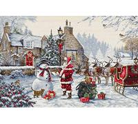 Luca-S Cross Stitch Kit Gold - Santa's Cottage, BU5011, Needlecraft Kit
