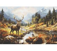 Luca-S Cross Stitch Kit Gold - The Greatness of Nature, B621, Counted Cross Stitch Kit for Adults, Needlecraft and Embroidery Kit