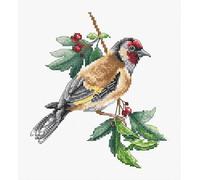 Luca-S Cross Stitch Kit Goldfinch Bird B1197