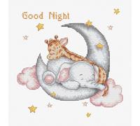 Luca-S Cross Stitch Kit, Good Night, Counted Cross Stitch Kit, Embroidery Kit