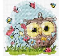 Luca-S Cross Stitch Kit Happy Owl, B1401