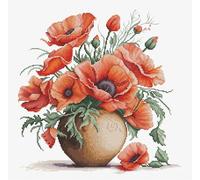 Luca-S Cross Stitch Kit Luca-S, Summer Rubies, Counted Cross Stitch Kit for Adults, Embroidery Kit, B7022