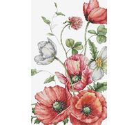 Luca-S Cross Stitch Kit Luca-S, The Field Poppies, Counted Cross Stitch Kit for Adults, Embroidery Kit, B7020
