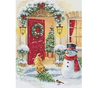 Luca-S Cross Stitch Kit Puppy Joy, BU5097, Counted Cross Stitch Kit for Adults, Needlecraft and Embroidery Kit