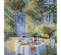 Luca-S Cross Stitch Kit Romantic Garden, BU5055, Counted Cross Stitch Kit for Adults, Needlecraft and Embroidery Kit