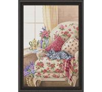 Luca-S Cross Stitch Kit Sweet Dreams, BU5017, Counted Cross Stitch Kit for Adults, Needlecraft and Embroidery Kit
