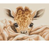 Luca-S Cross Stitch Kit The Baby Giraffe, B2425, Counted Cross Stitch Kit for Adults, Needlecraft and Embroidery Kit