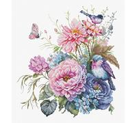 Luca-S Cross Stitch Kit The Birds-Summer, B2422, Counted Cross Stitch Kit for Adults, Needlecraft and Embroidery Kit