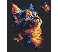 Luca-S Cross Stitch Kit The Charm of Butterflies, B1432, Counted Cross Stitch Kit for Adults, Needlecraft and Embroidery Kit